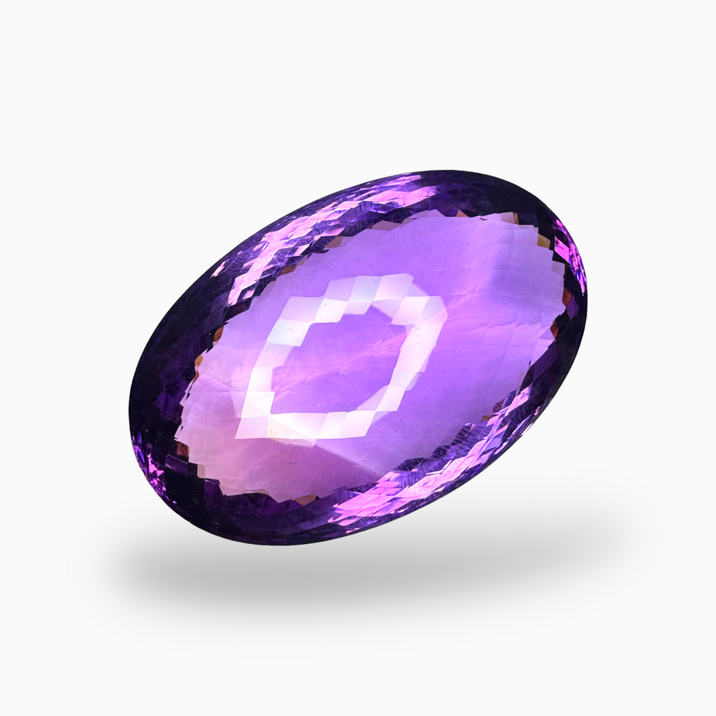 Natural Purple Amethyst Oval Shape 208.27 carat Stone Size 48X30mm