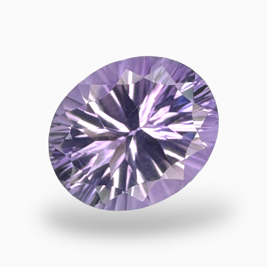 Natural Pink Amethyst Oval Shape 3.96 Carats Size 12X10mm