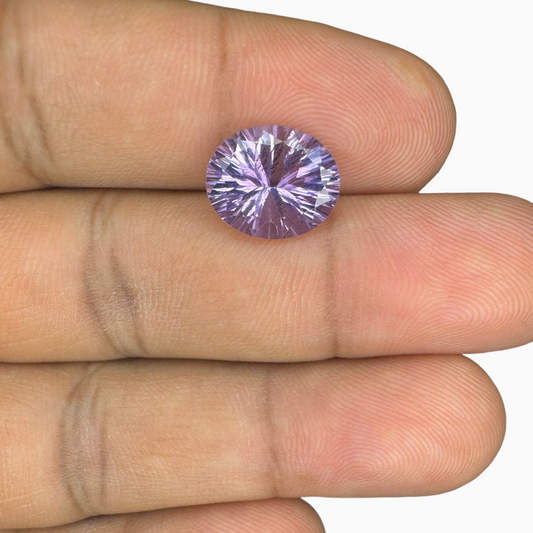 Natural Pink Amethyst Oval Shape 3.96 Carats Size 12X10mm