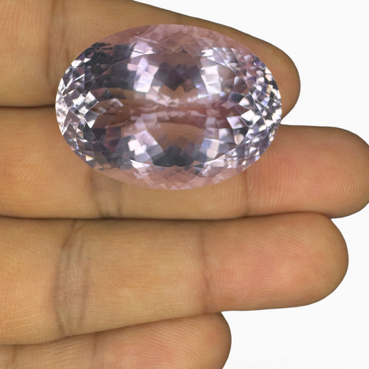 Natural Pink Amethyst Oval Shape 61.5 Carats Size 30X15mm