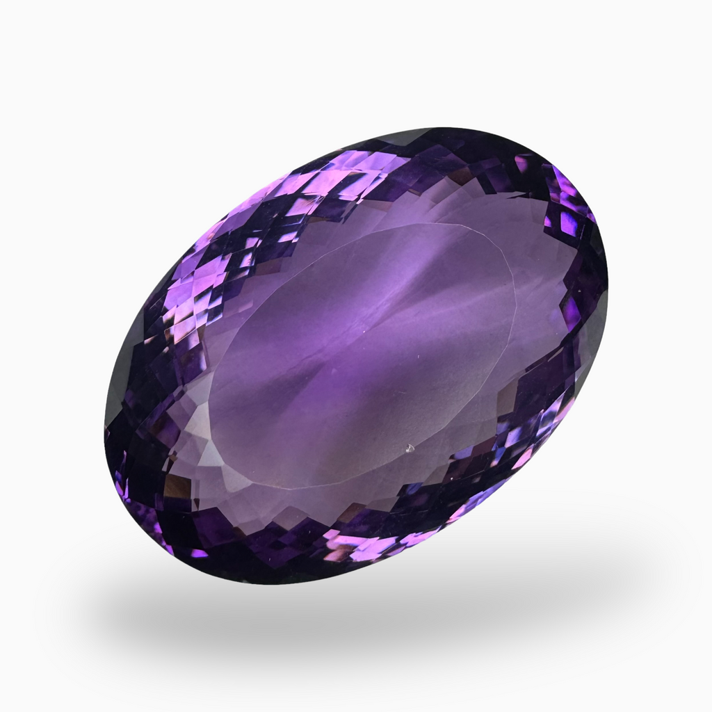 Natural Purple Amethyst Oval Shape 77.89 Carats Big Size