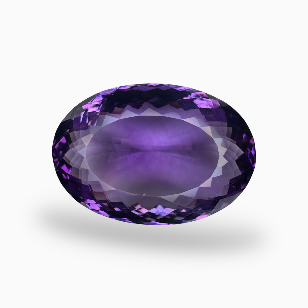 Natural Purple Amethyst Oval Shape 77.89 Carats Big Size