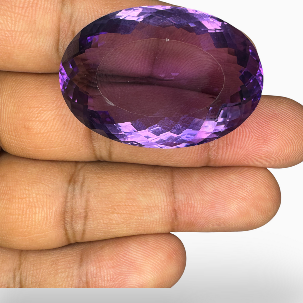 Natural Purple Amethyst Oval Shape 77.89 Carats Big Size