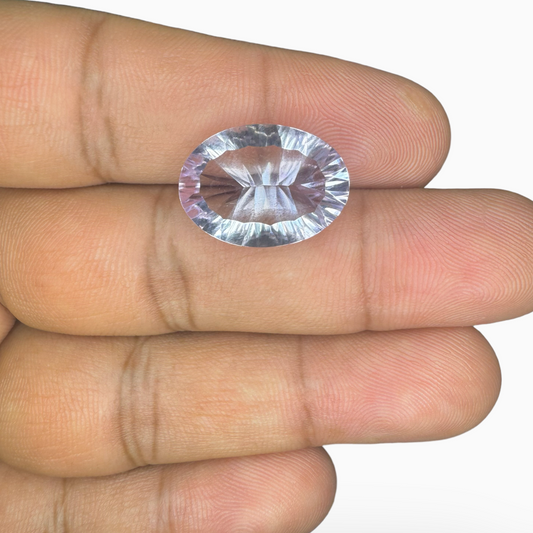 Natural Pink Amethyst Oval 9.03 carat Size 18X13mm Laser Cut