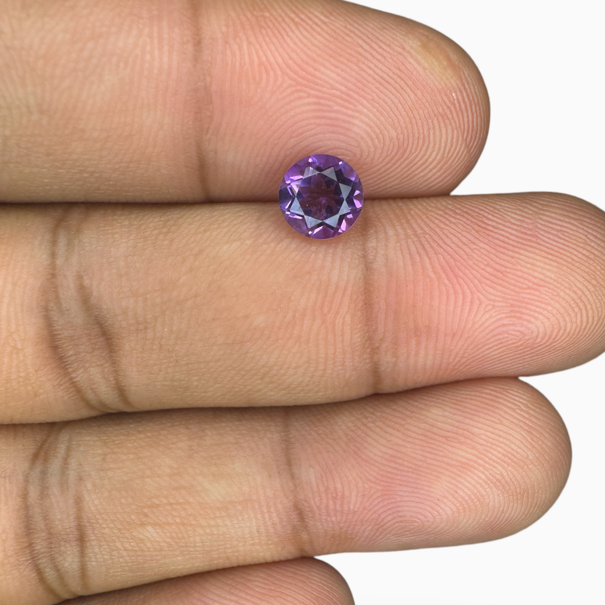 Natural Purple Amethyst Round 0.78 Carat 6X6mm