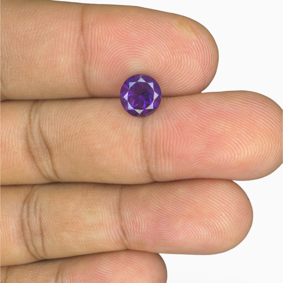 Natural Purple Amethyst Round 1.21 carat 7X7mm