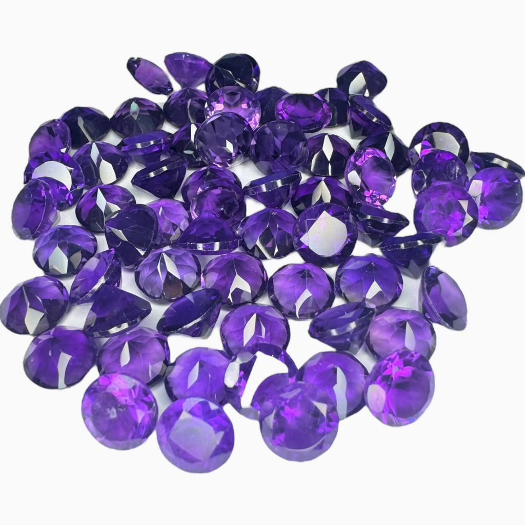 Natural Purple Amethyst Round 1.21 carat 7X7mm