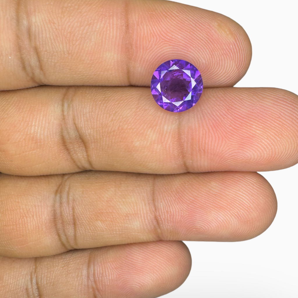 Natural Purple Amethyst Round 2.78 Carat 9X9mm