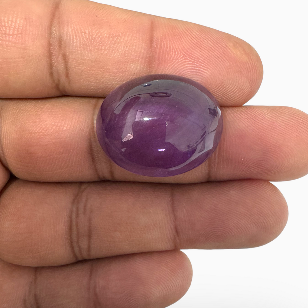 Natural Purple Amethyst Oval Cabochon 35.5 Carat 28X19.5mm