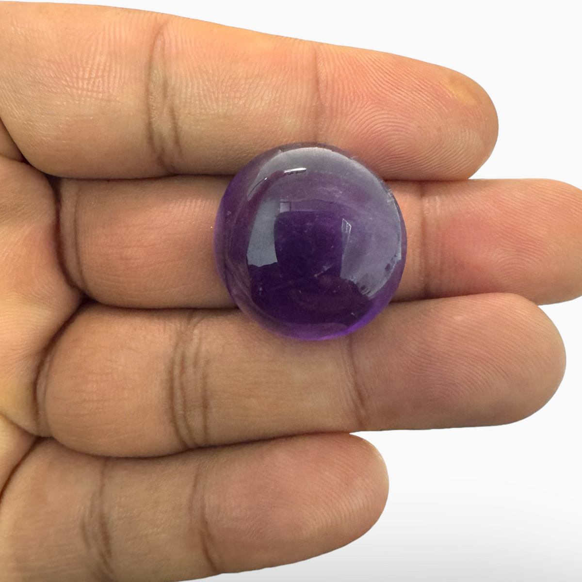 Natural Purple Amethyst Round Cabochon 38.80 Carat 21X21mm
