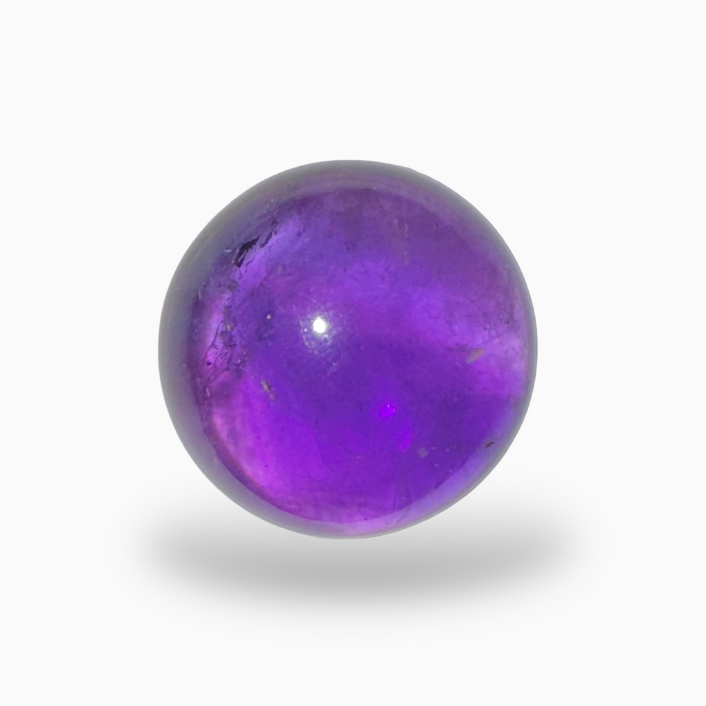 Natural Purple Amethyst Round Cabochon 40.40 Carat 25X25mm