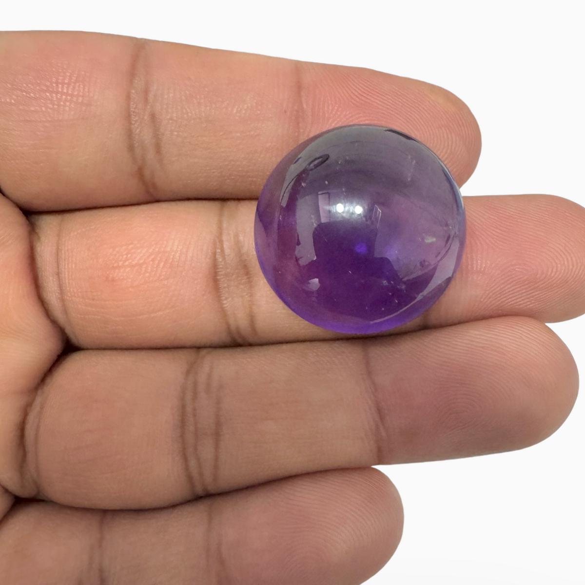 Natural Purple Amethyst Round Cabochon 40.40 Carat 25X25mm