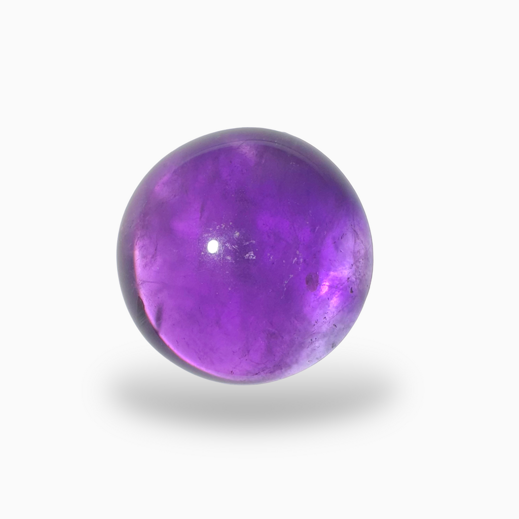 Natural Purple Amethyst Round Cabochon 47.20 Carat 25X25mm