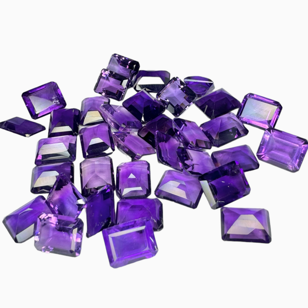 Amethyst Stone 3.53 Carats 10x8 mm Emerald Cut