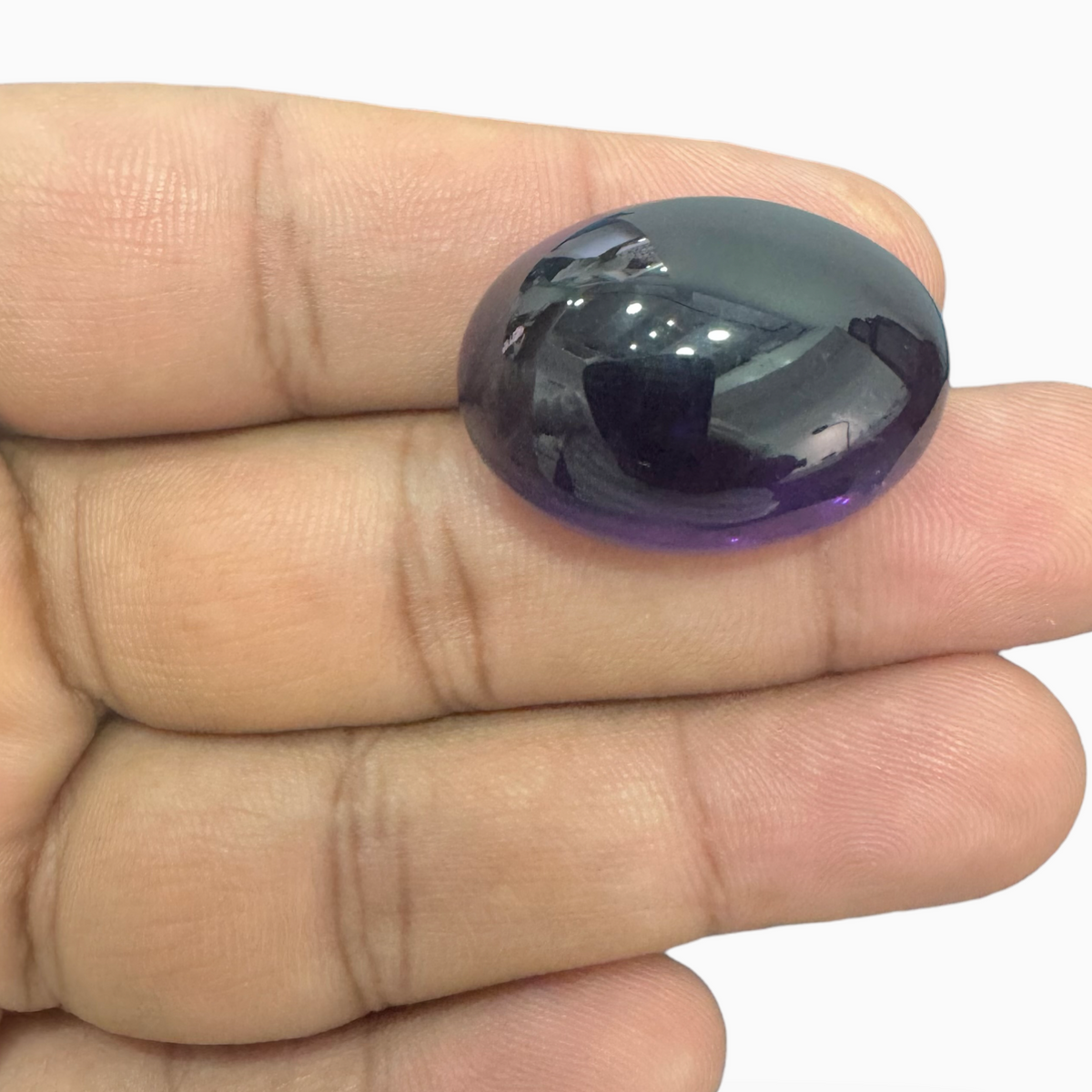 Natural Purple Amethyst Oval Cabochon Shape 47.35 Carats 26X15mm