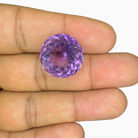 Natural Pink Amethyst 17.80 Carats Round Shape 17X17mm