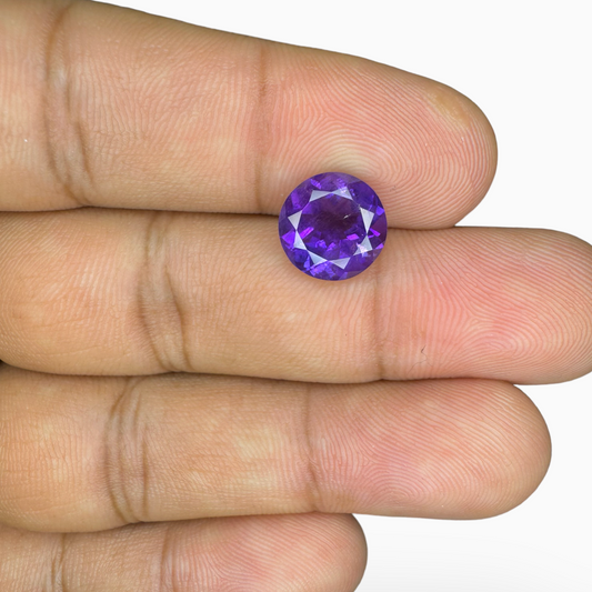 Natural Purple Amethyst Round Shape 3.34 Carats 10X10mm