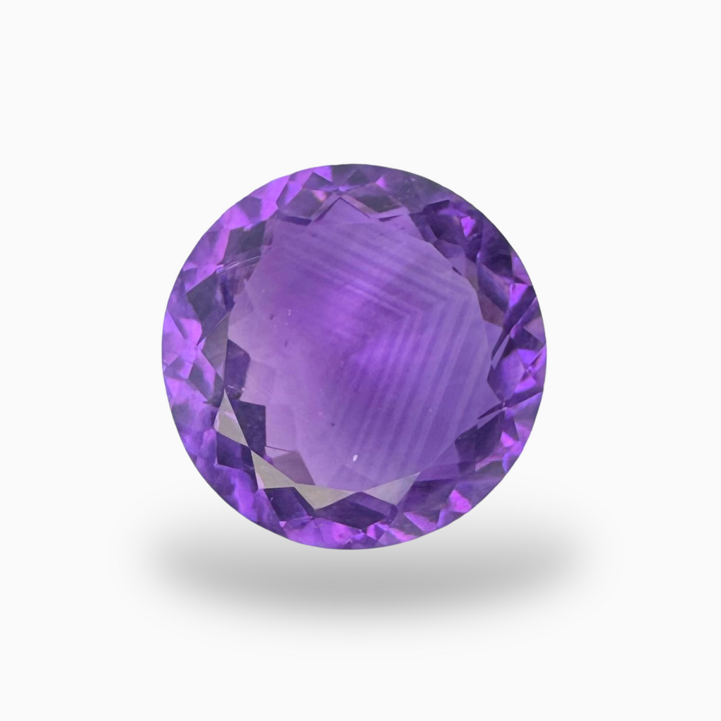 Natural Purple Amethyst Round Shape 6.95 Carat 13X13mm