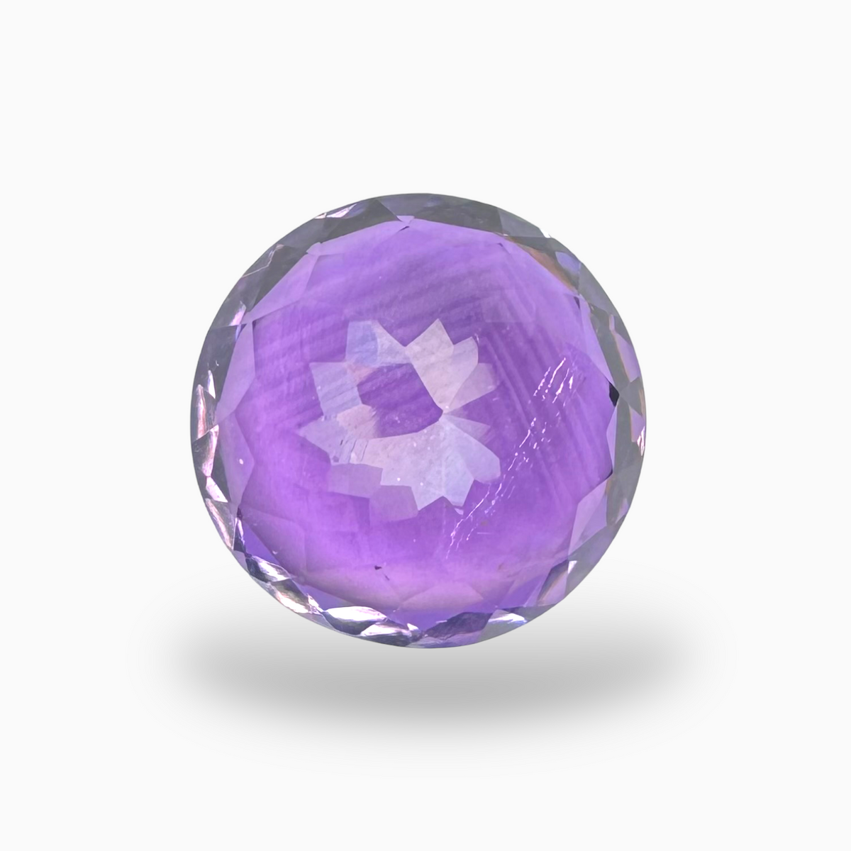 Natural Purple Amethyst Round Shape 6.95 Carat 13X13mm