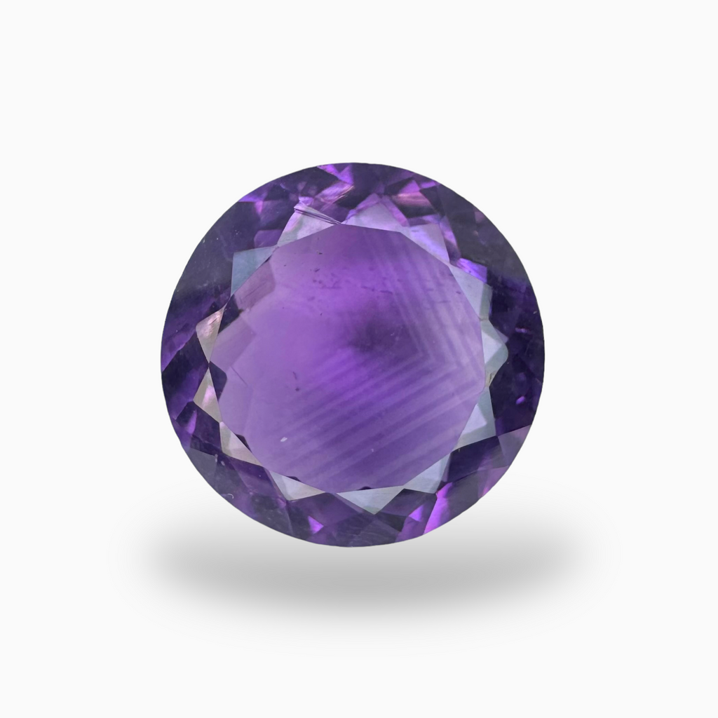 Natural Purple Amethyst Round Shape 6.95 Carat 13X13mm