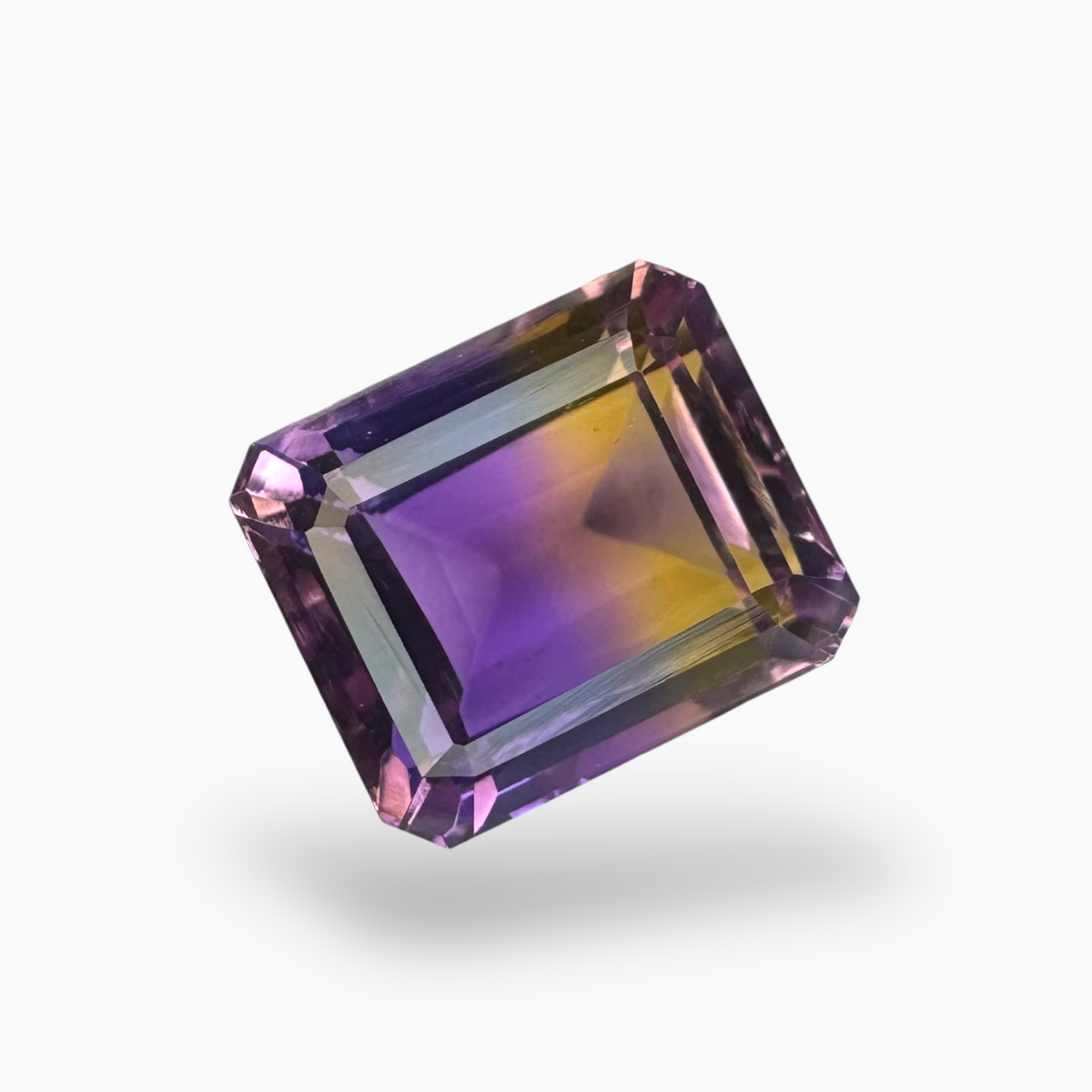 Pure Ametrine Natural 11.66 Carats Emerald Cut Shape Size 14X12mm