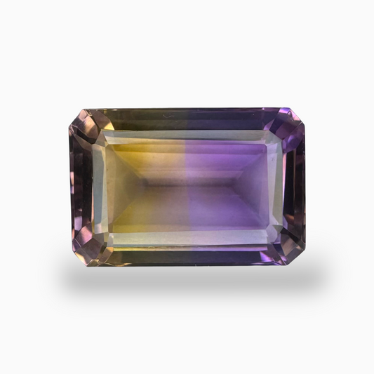 Ametrine Loose Stone Natural Bicolor 12.9 Carats Emerald Cut Shape Size 18X12.5mm