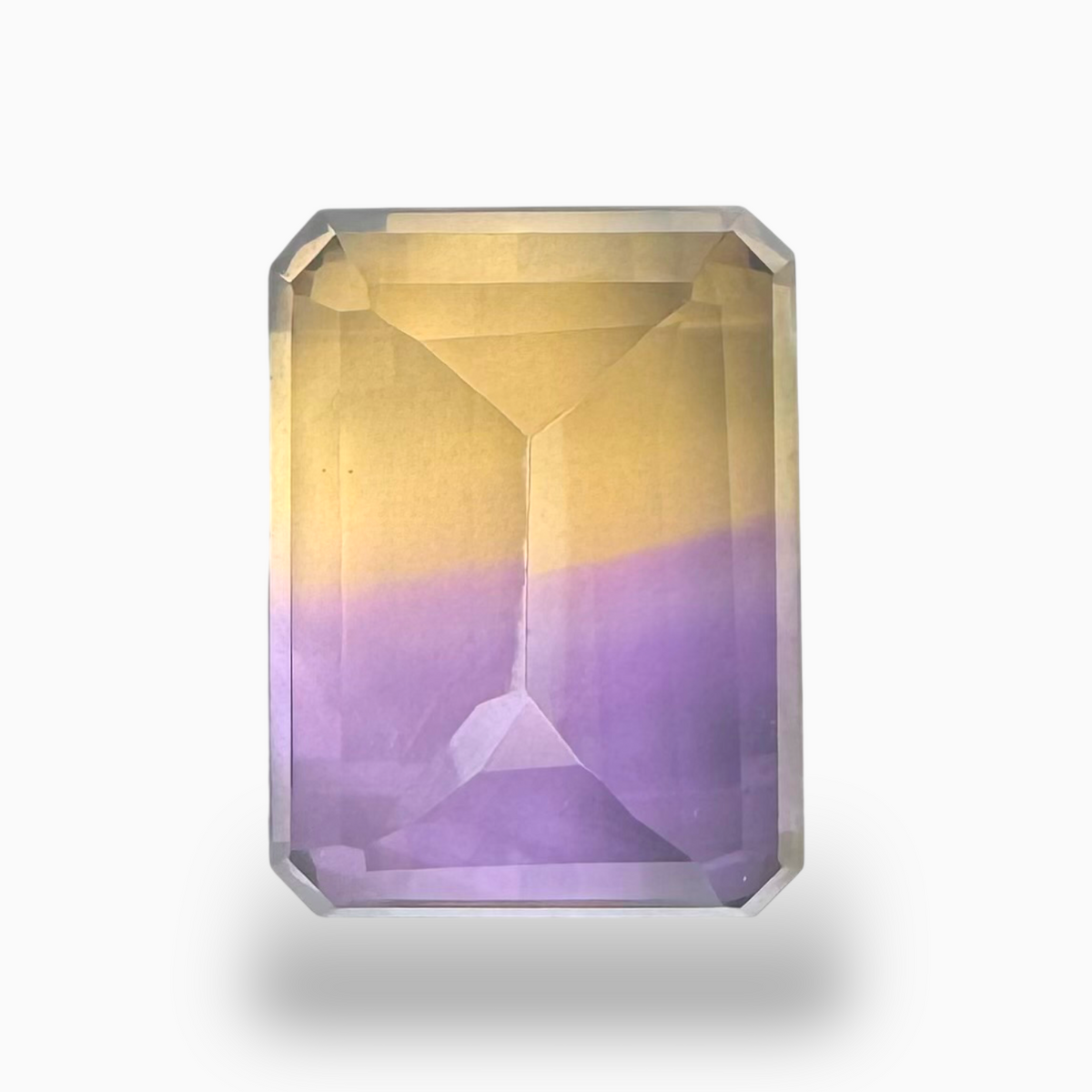 Pure Ametrine Stone 13.22 Carats Emerald Cut Shape Size 16.3X12.8mm