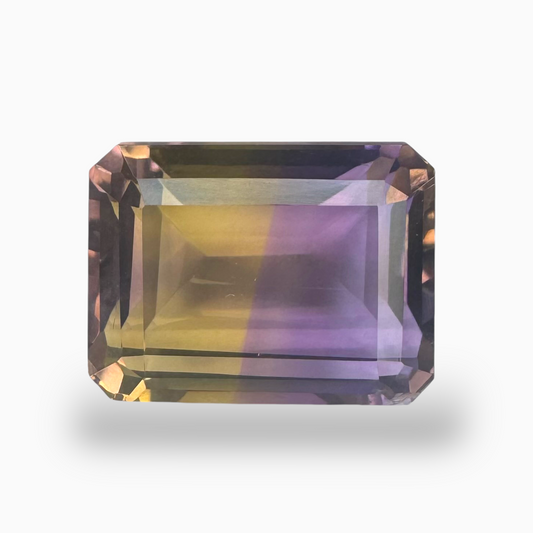 Pure Ametrine Stone 13.22 Carats Emerald Cut Shape Size 16.3X12.8mm