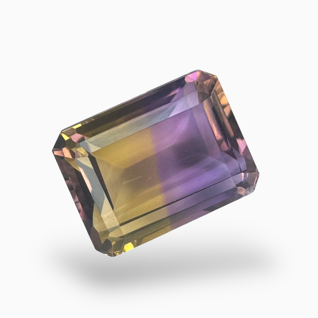 Pure Ametrine Stone 13.22 Carats Emerald Cut Shape Size 16.3X12.8mm