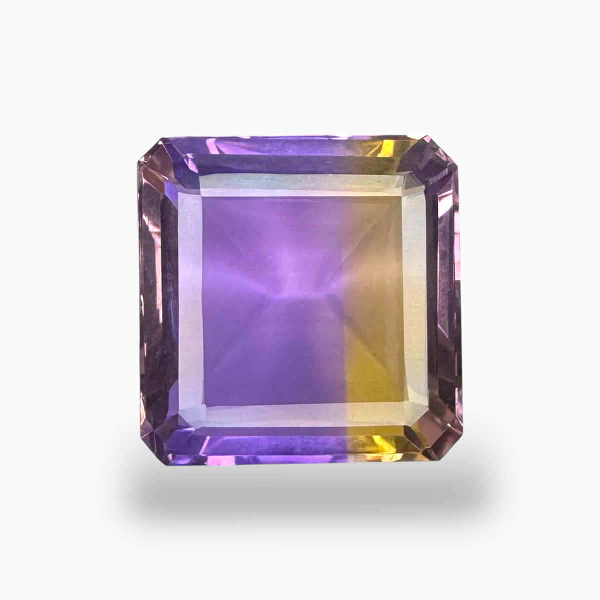 Natural Ametrine Bicolor 14.82 Carats Emerald Cut Shape Size 16mm
