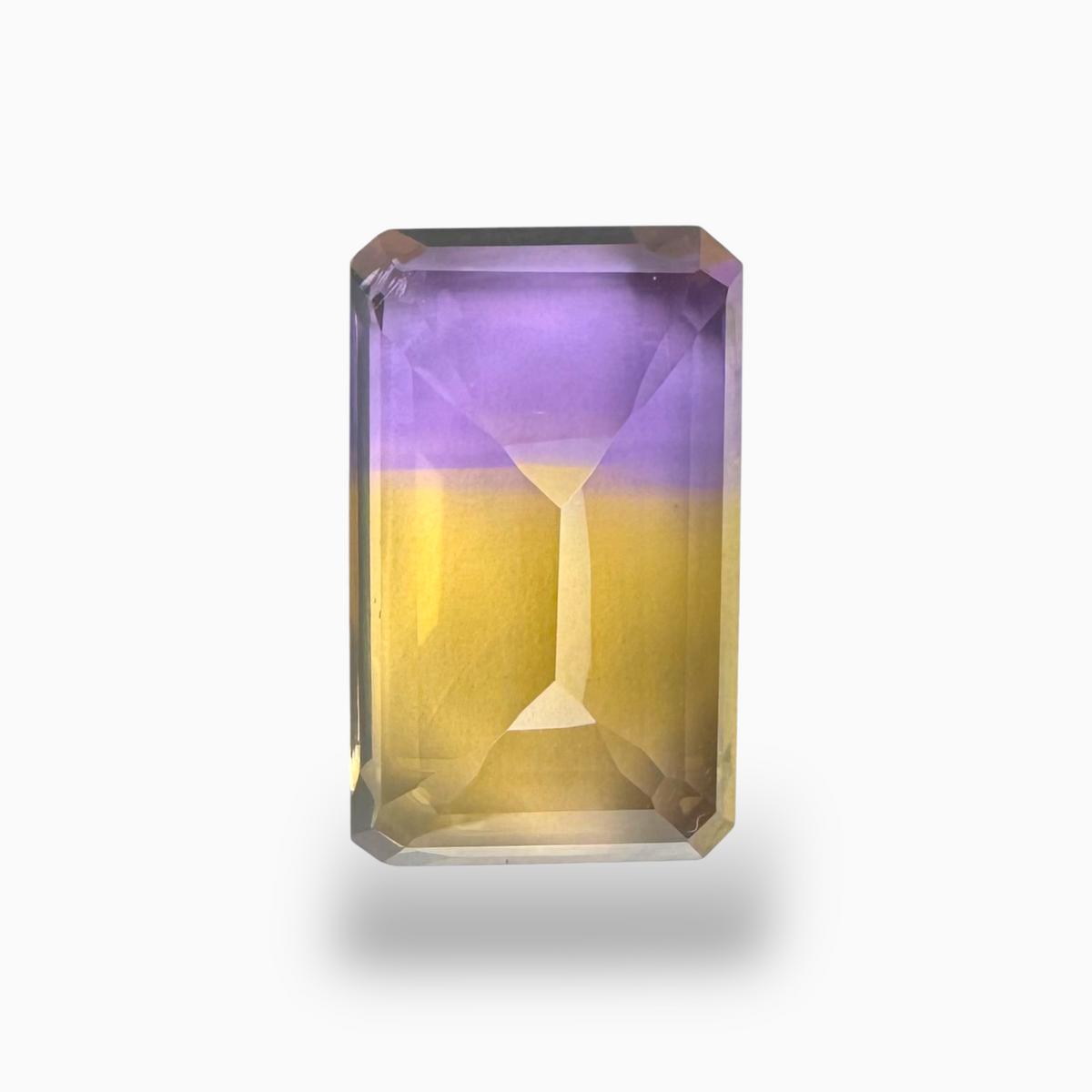 Ametrine Natural Stone Bicolor 14.85 Carats Emerald Cut Shape Size 21X13mm