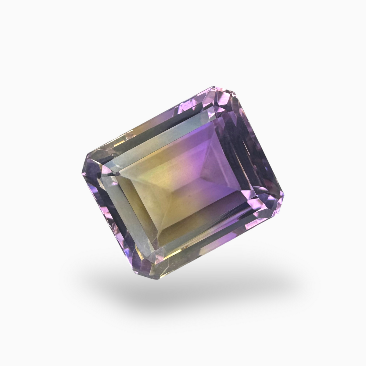 Real Ametrine 14.95 Carats Emerald Cut Shape Size 16.5X14mm