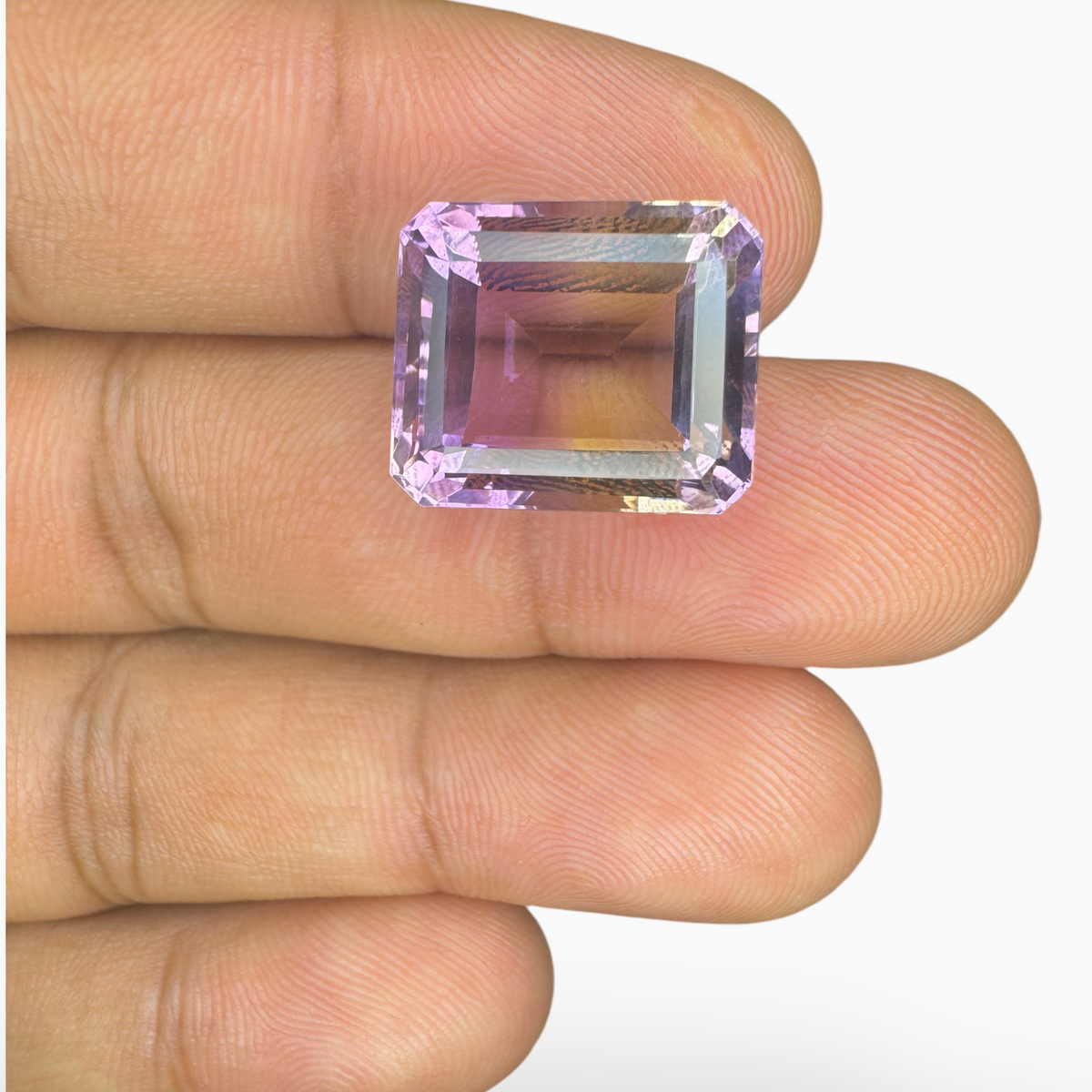 Real Ametrine 14.95 Carats Emerald Cut Shape Size 16.5X14mm