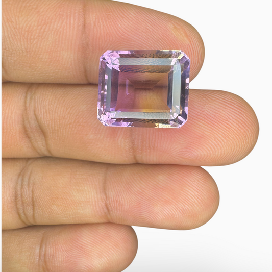 Real Ametrine 14.95 Carats Emerald Cut Shape Size 16.5X14mm