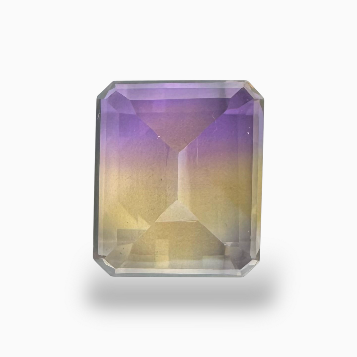 Real Ametrine 14.95 Carats Emerald Cut Shape Size 16.5X14mm