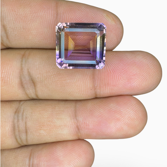 Natural Ametrine Emerald Cut Shape 14.96 Carats Emerald Cut Shape Size 15X14mm