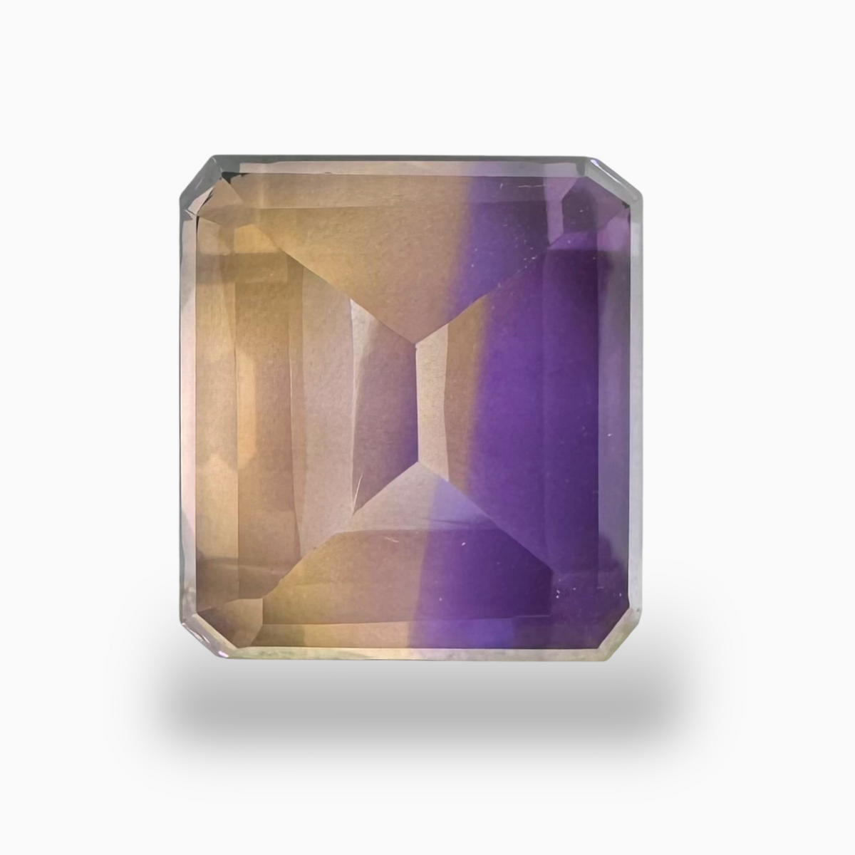 Natural Ametrine Emerald Cut Shape 14.96 Carats Emerald Cut Shape Size 15X14mm