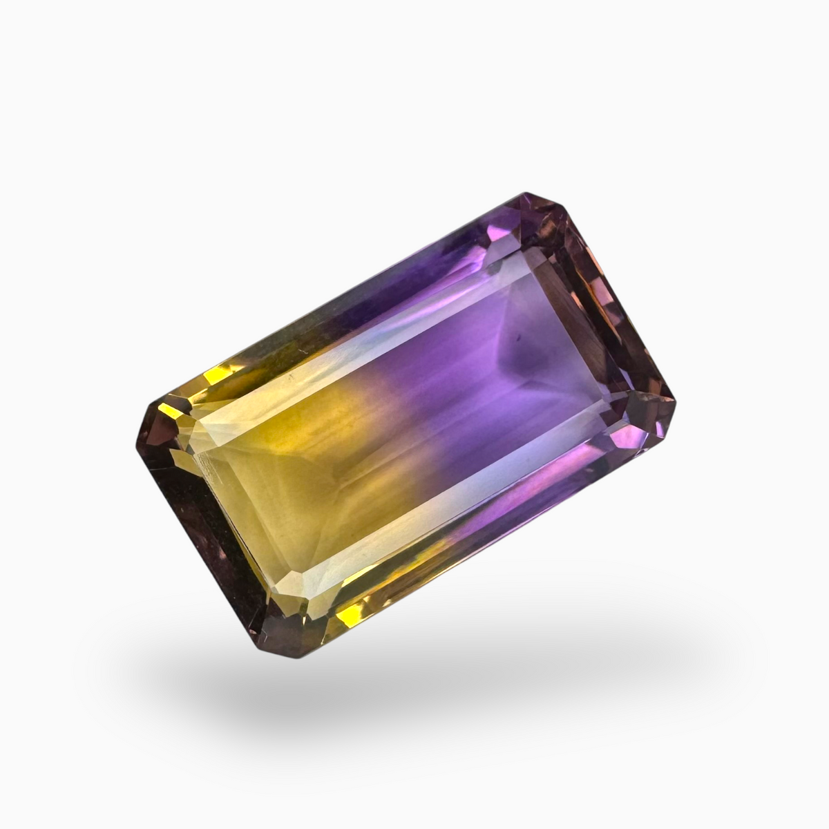 Natural Bicolor Ametrine 16.54 Carats Emerald Cut Shape Size 20X12.5mm