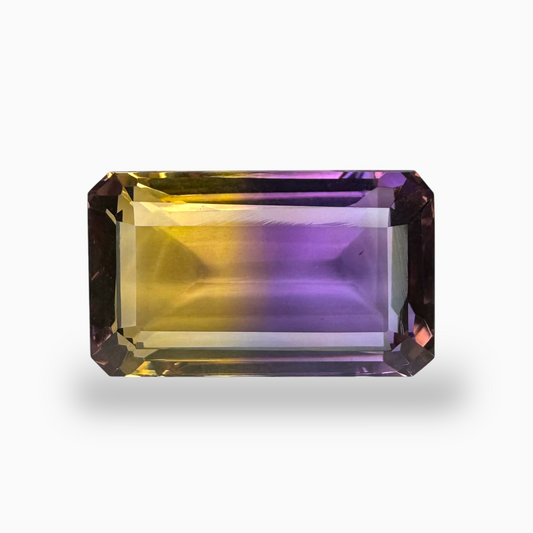 Natural Bicolor Ametrine 16.54 Carats Emerald Cut Shape Size 20X12.5mm