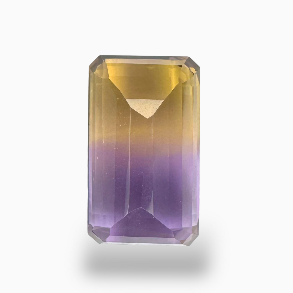 Natural Bicolor Ametrine 16.54 Carats Emerald Cut Shape Size 20X12.5mm