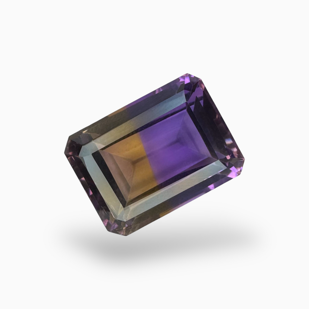 Ametrine Loose Stone Natural Bicolor 17.03 Carats Emerald Cut Shape Size 18X13mm