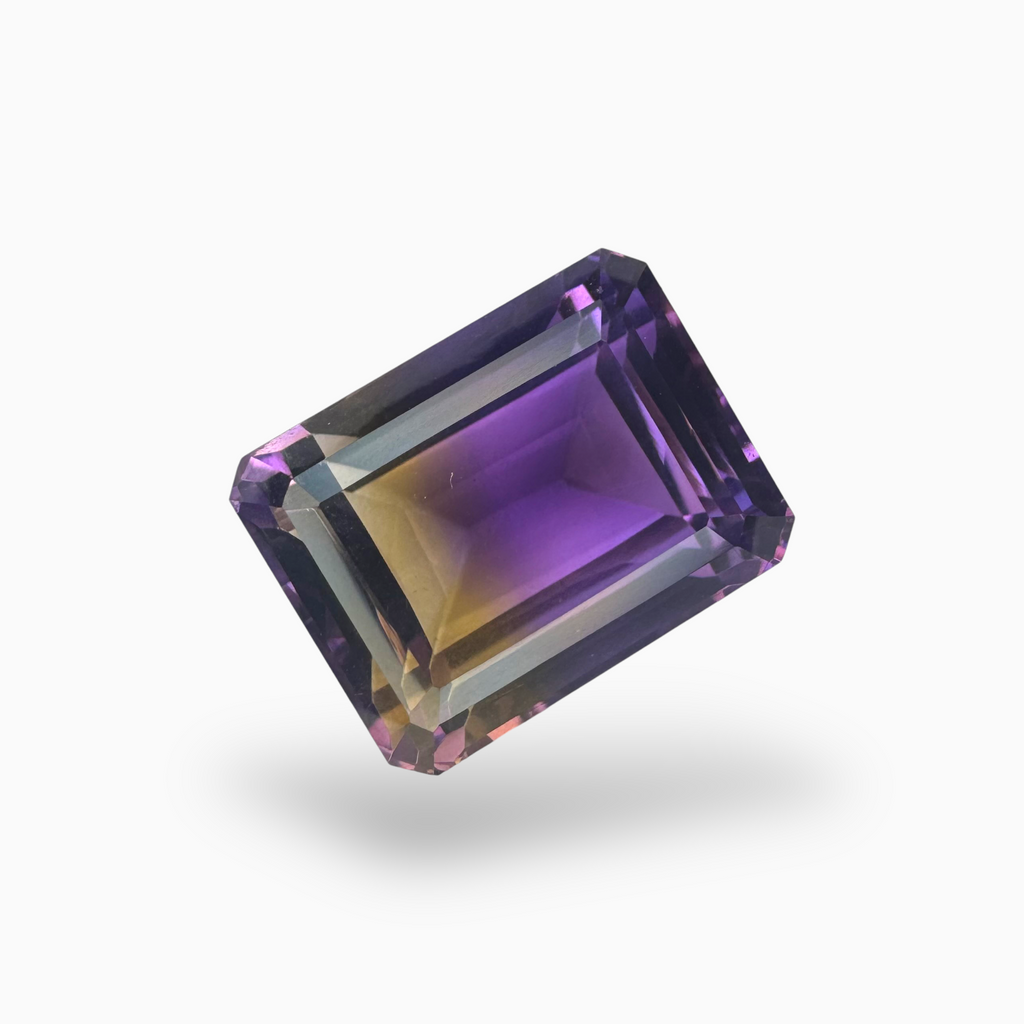 Natural Ametrine Bicolor 18.05 Carats Emerald Cut Shape Size 17X13.5mm