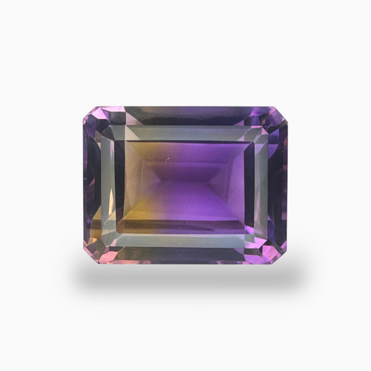 Natural Ametrine Bicolor 18.05 Carats Emerald Cut Shape Size 17X13.5mm