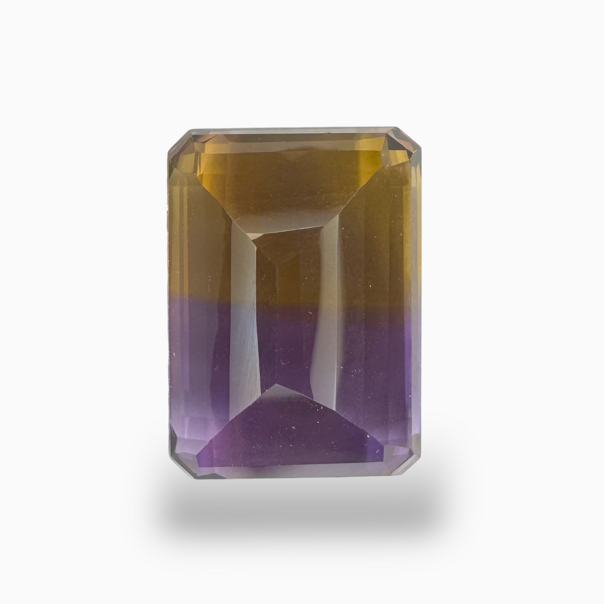 Original Ametrine Stone Bicolor 18.40 Carats Emerald Cut Shape Size 18X14mm