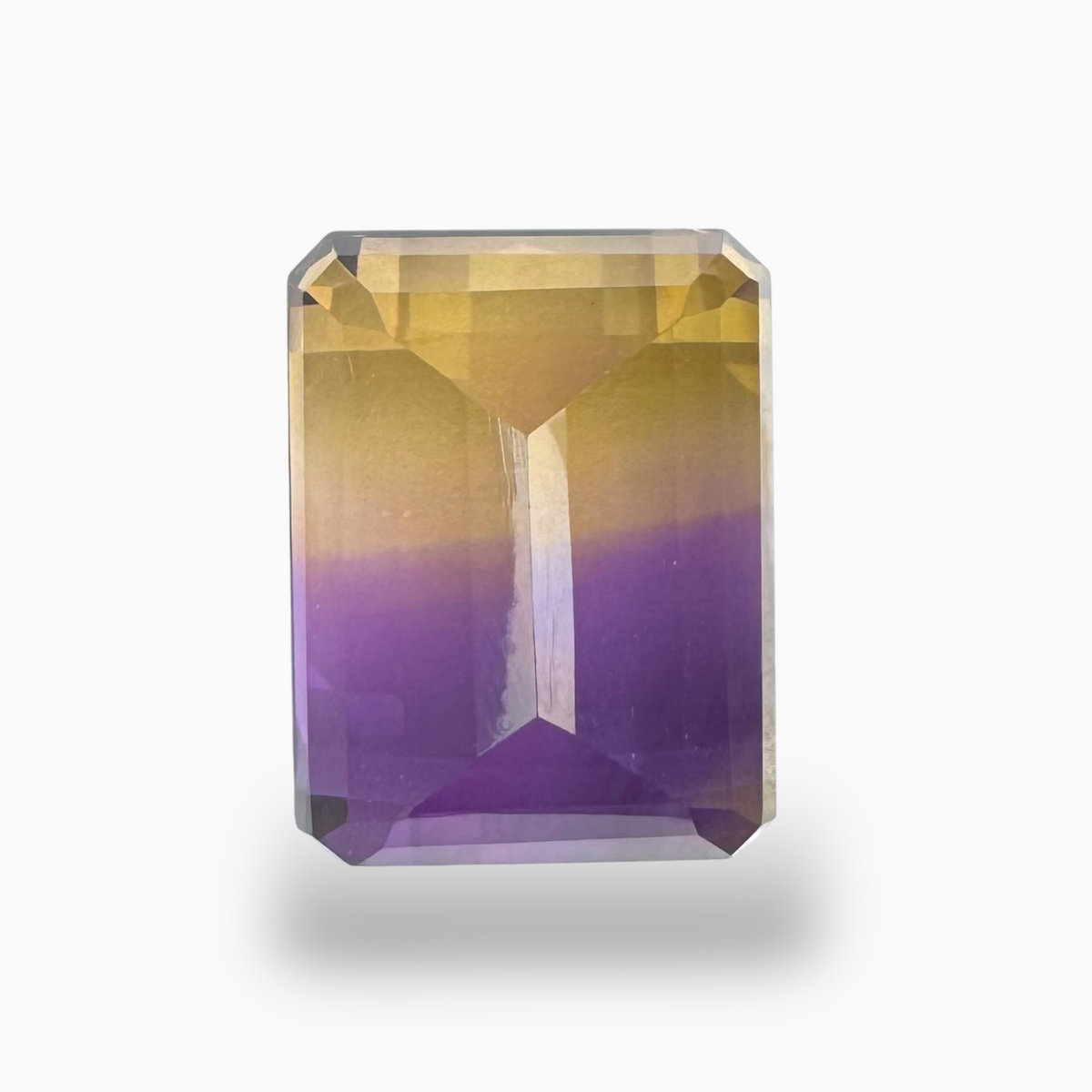 Real Ametrine Stone Bicolor 18.97 Carats Emerald Cut Shape Size 17.5X14mm