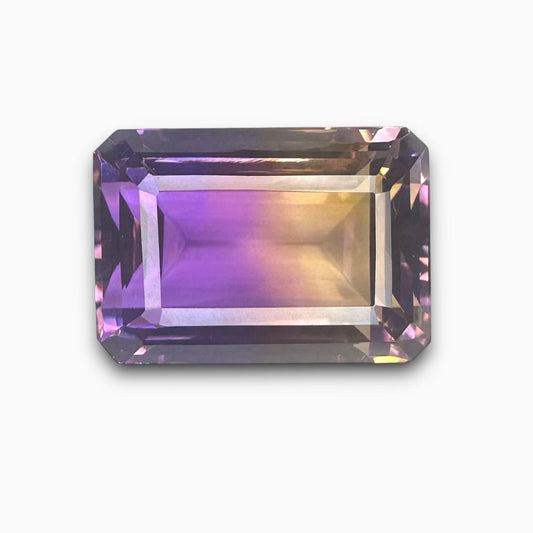 Ametrine Loose Stone Natural Bicolor 23.43 Carats Emerald cut Shape Size 18.5X13mm