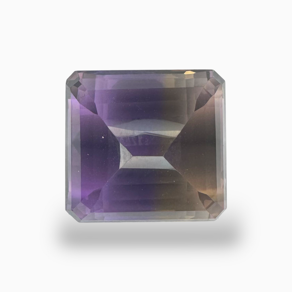 Natural Ametrine Bicolor 24.4 Carats Emerald Cut Shape Size 17.5X16.5mm