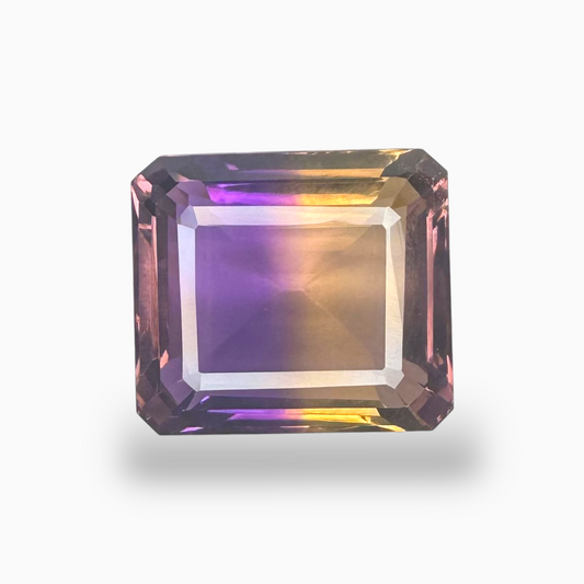 Natural Ametrine Bicolor 25.98 Carats Emerald Cut Shape Size 19X17mm