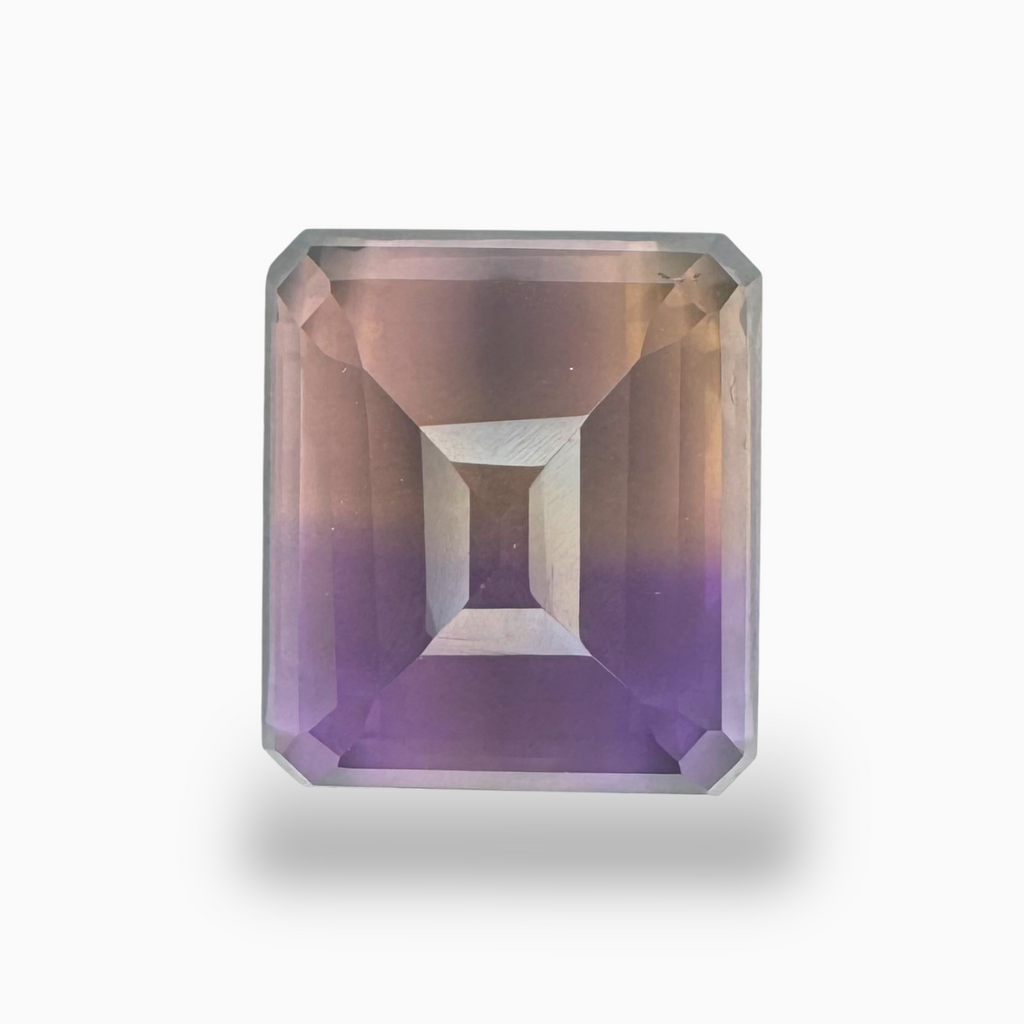 Natural Ametrine Bicolor 25.98 Carats Emerald Cut Shape Size 19X17mm