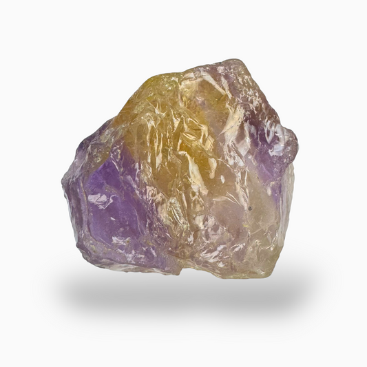 Natural Ametrine Raw Bicolor 46.6 Carats Size 25X24mm Brazilian Origin